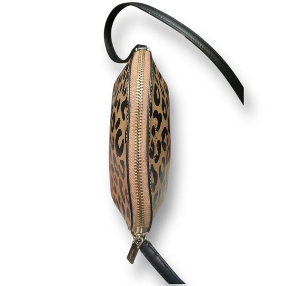 Kate Spade New York Kali Small Dome Crossbody Bag Leather Leopard Black Chic - Picture 9 of 15